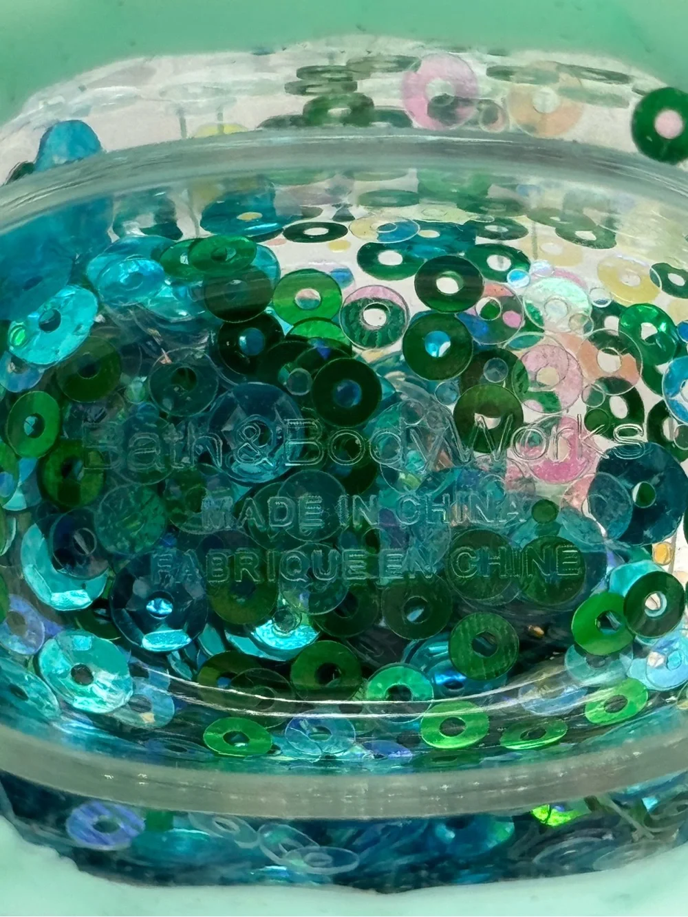 Bath & Body Works Turtle Pocketbac Holder with Blue-Green Sequin Shell - Picture 6 of 6